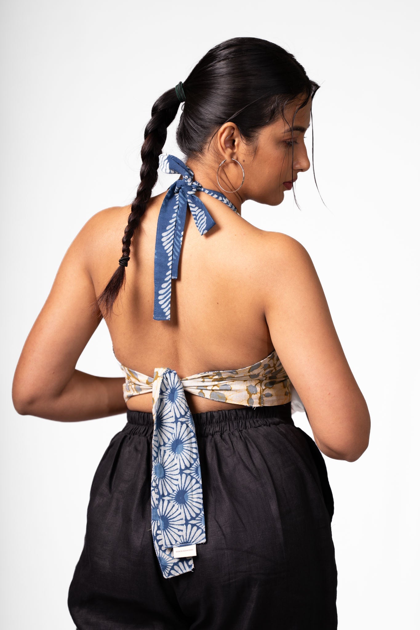 Reversible Kalamkari Halter Top