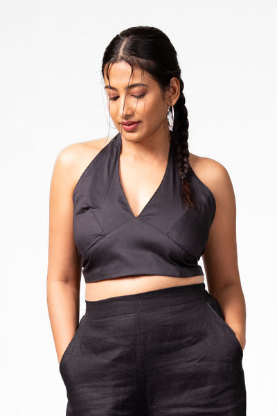 Black Halter Top