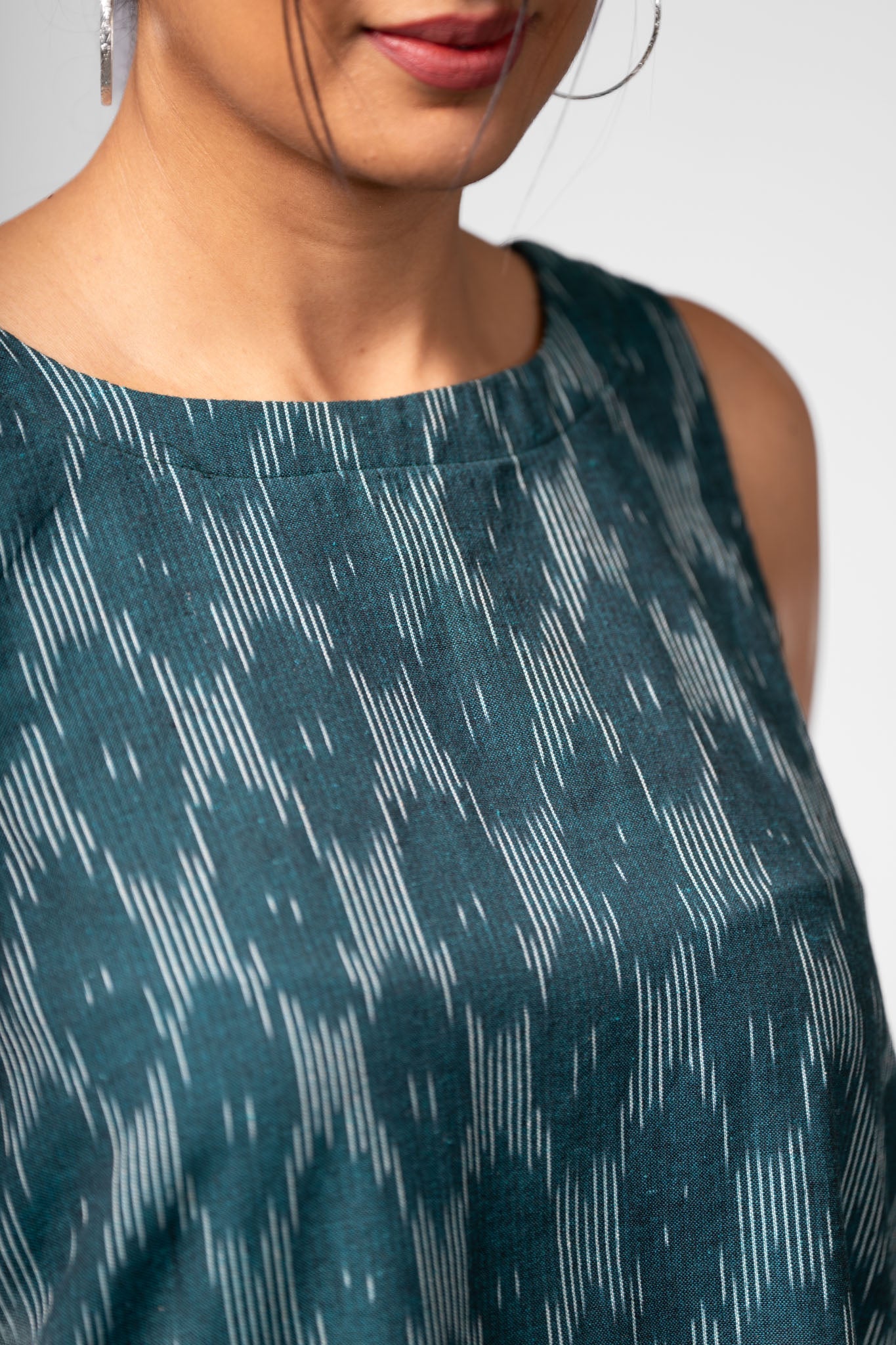 Winged Ikat Dress with Pockets