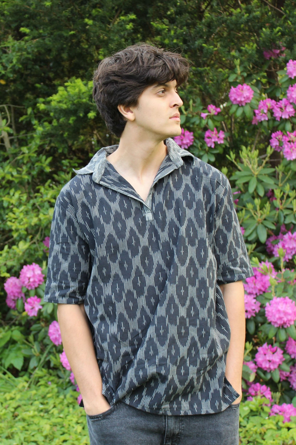Ikat Collared Shirt