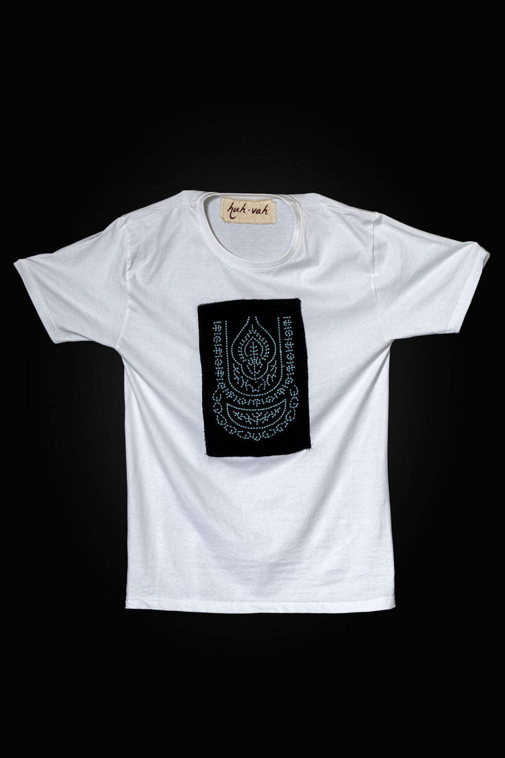 Patchwork Embroidered Upcycled T-shirt