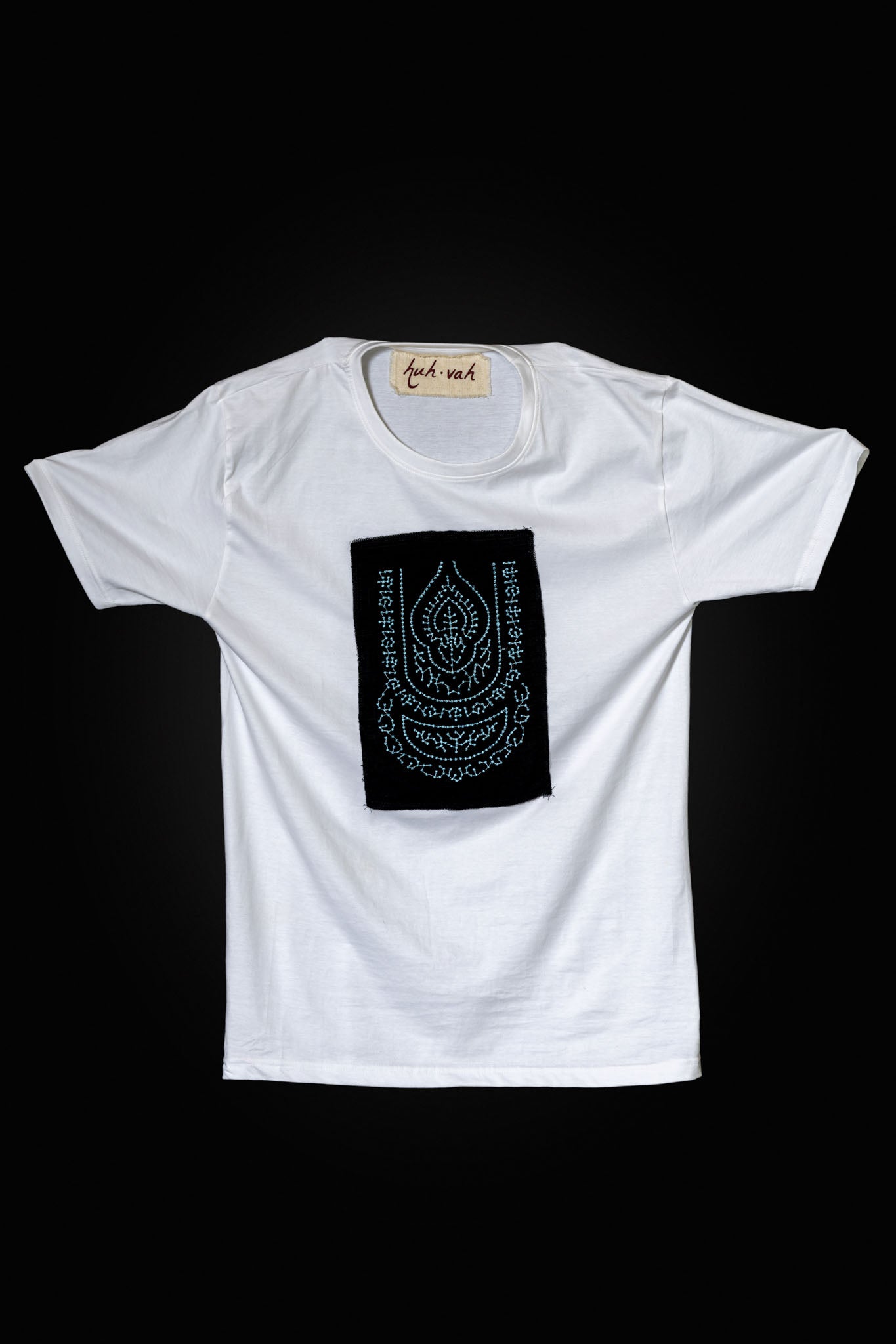 Patchwork Embroidered Upcycled T-shirt